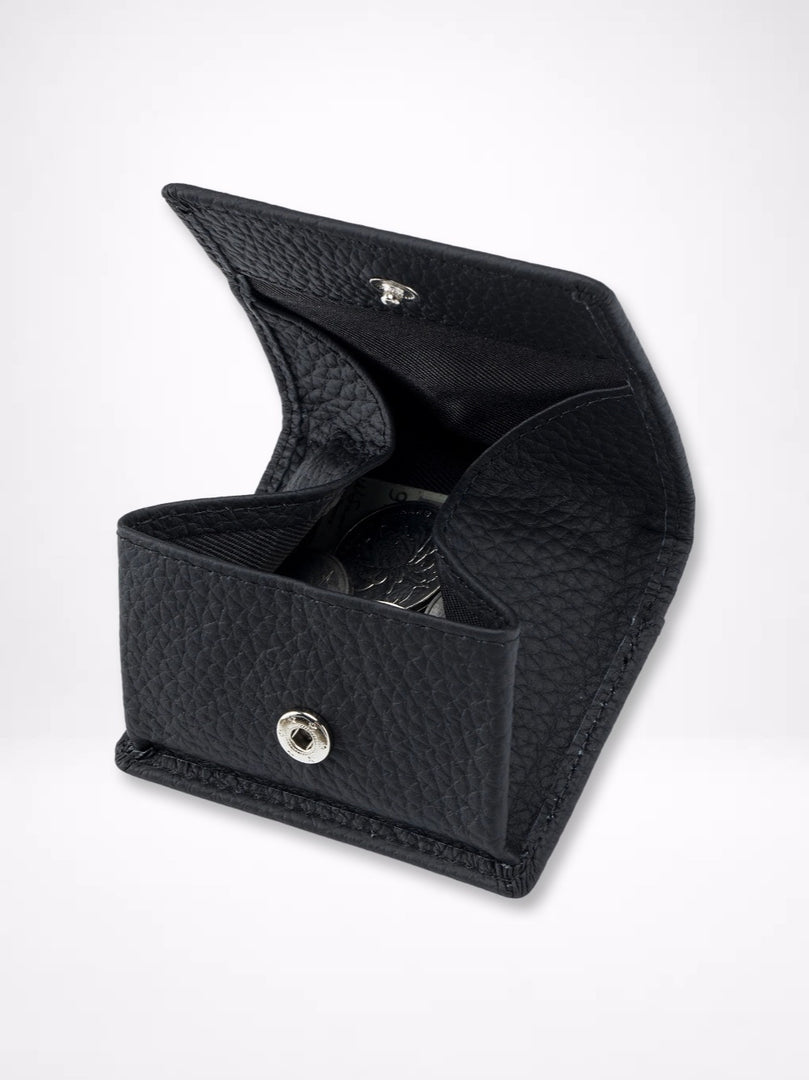 Genuine Leather Snap Mini Coin Wallet Women N6B208