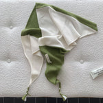 Load image into Gallery viewer, Colorblock Wool Blend Triangle Scarf Shawl Women N6H248