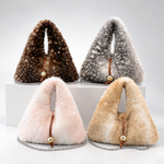 Load image into Gallery viewer, Women's Plush Triangular Shoulder Handbag N6J177