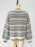 Load image into Gallery viewer, Striped Round Neck Oversized Knit Pullover Women N6G184