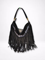 Load image into Gallery viewer, Soft Leather Double-Sided Fringe Tote Bag Women N6C222