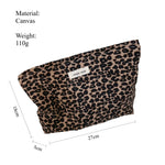 Load image into Gallery viewer, Leopard Print Canvas Zipper Organizer Horizontal S5P367
