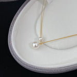 Load image into Gallery viewer, Mother-Daughter Pearl Double Layer Floating Choker N6H162