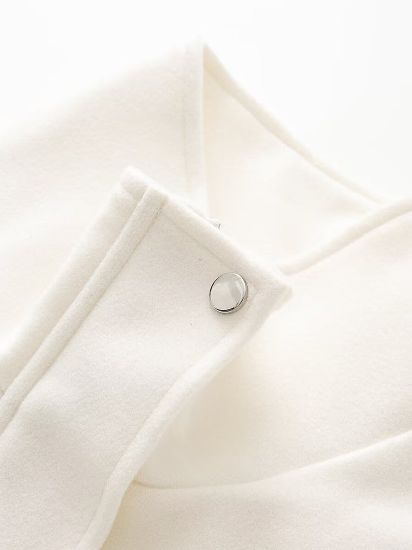 Loose Zip Stand Collar Adjustable Waist Jacket Women N6H130