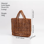 Load image into Gallery viewer, Handwoven Maple Bead Tote Solid Color Leisure Women S5P964