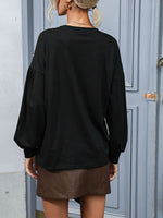 Load image into Gallery viewer, Beaded Set In Sweater Lightweight Black N5Z509
