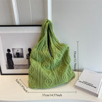 Load image into Gallery viewer, Women's Woven Polyester Knit Tote Shoulder Bag N6J167
