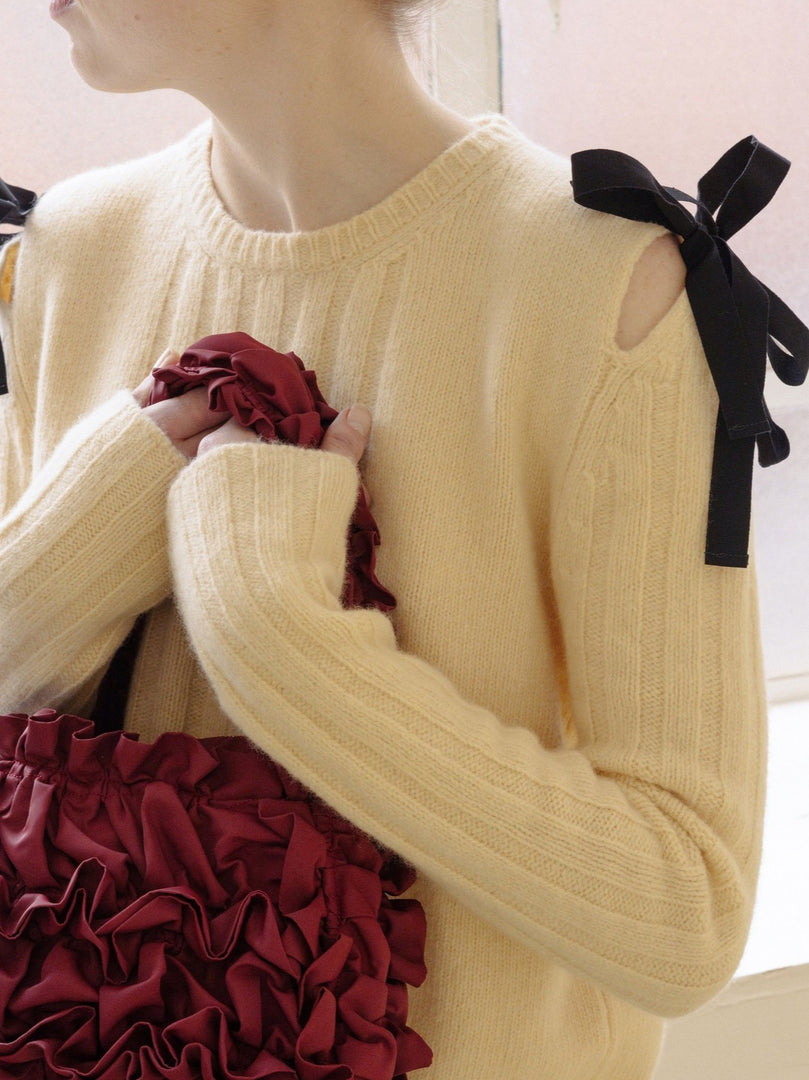 Cable Tie Cardigan Lightweight Red Yellow Gray N5Z872