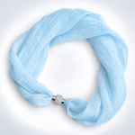 Load image into Gallery viewer, Womens White Pearl Magnetic Clasp Skinny Scarf N6K266