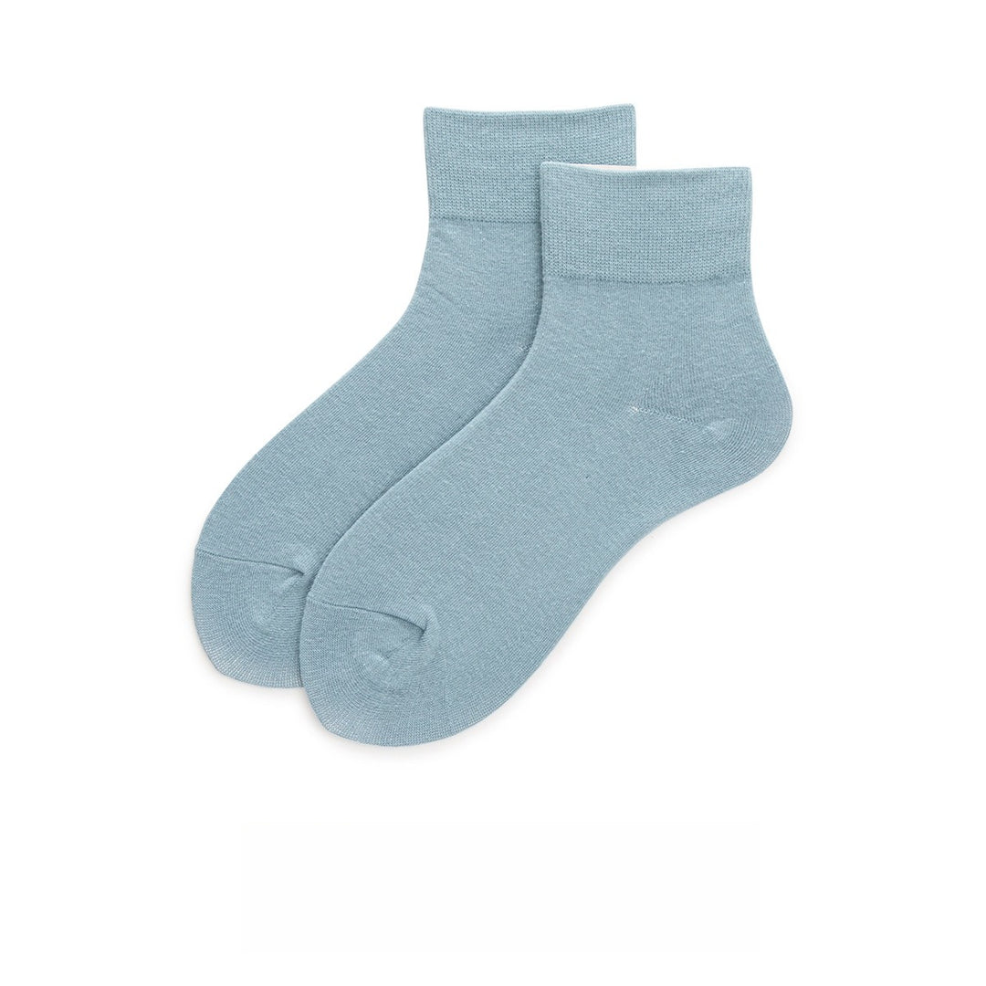 Solid Color Cotton Short Socks Women N6C168