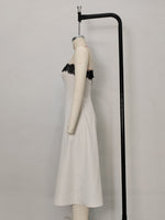 Load image into Gallery viewer, Lace Contrast Off Shoulder Summer Dress Women N6F215