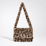 Load image into Gallery viewer, Women's Faux Fur Leopard Print Tote Bag N6J116