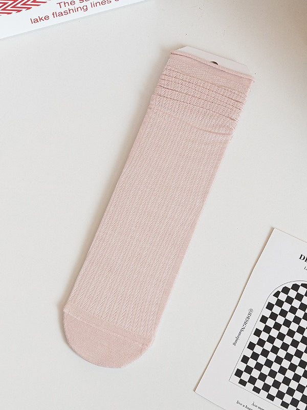 Breathable Mesh Slouch Socks Women N6C161