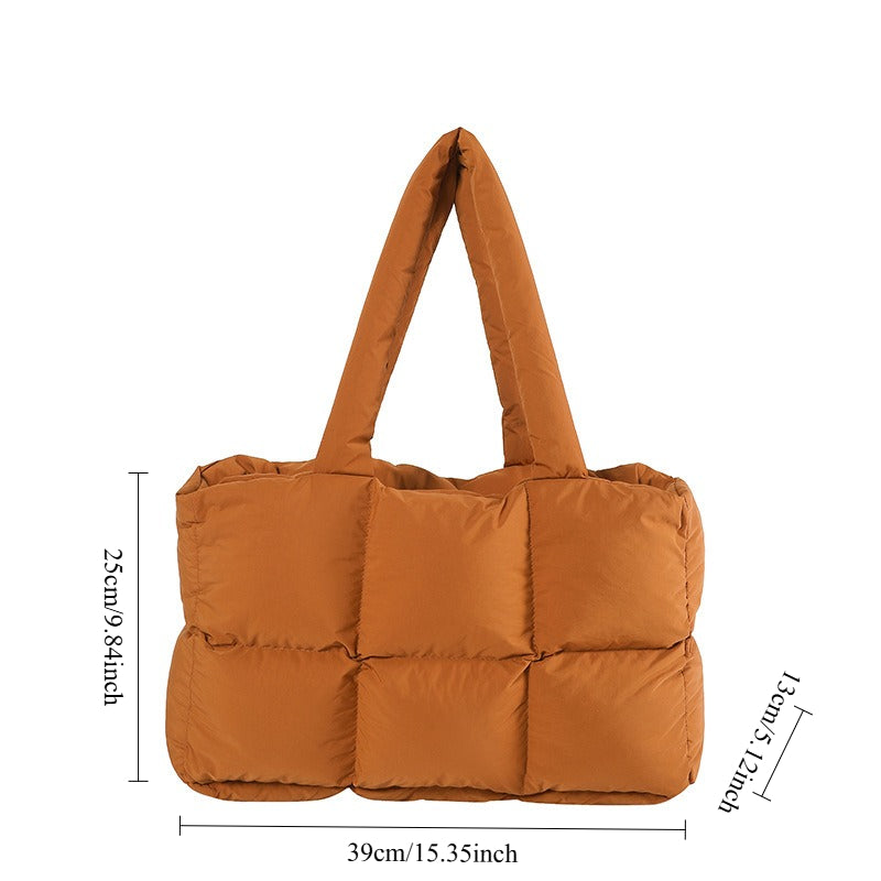 Women's Padded Nylon Quilted Tote Bag N6J216