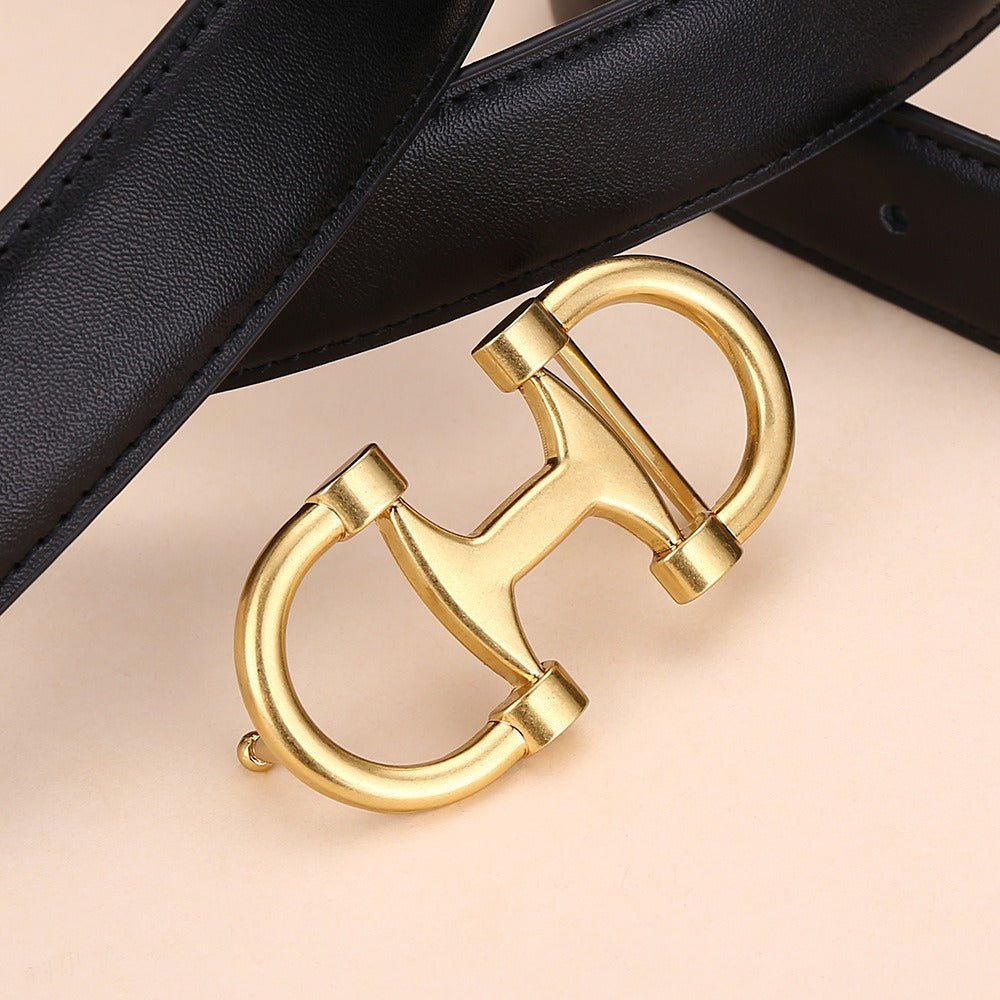Fashion Decorative Cowhide Leather Belt Women N6H330