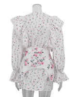 Load image into Gallery viewer, French Detachable Waist Corset Floral Dress N6D107
