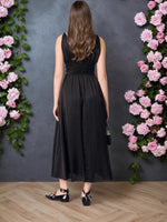 Load image into Gallery viewer, Black Deep V Spaghetti Strap Maxi Dress Women N6F221