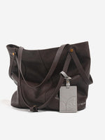 Load image into Gallery viewer, Classic Vintage Stitching Detail PU Leather Tote Bag N6C047
