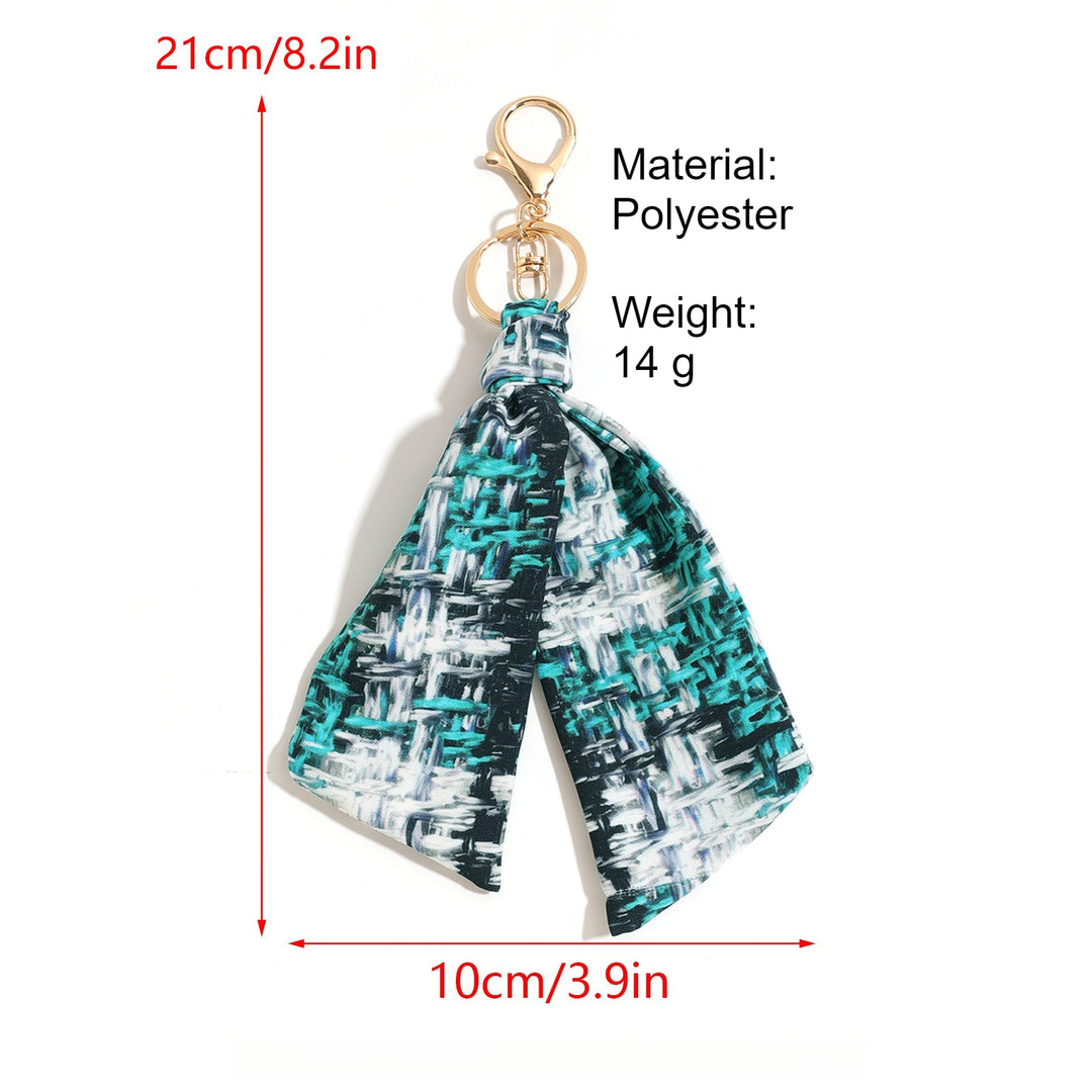Vintage 3D Print Fabric Keychain Bag Charm Accessory N6G115