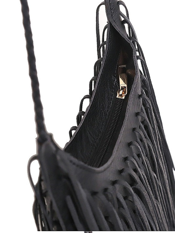Handmade Fringe Crossbody Bag Women N6C223