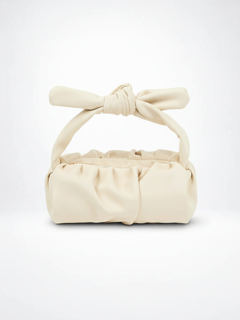 Fresh Bow Top Handle Pleated Makeup Bag Women N6C070
