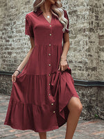 Load image into Gallery viewer, Commute Work ready Midi Shift Dress N25A240
