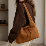 Load image into Gallery viewer, Women's Brown Polyester Vintage Tote Bag N6J159