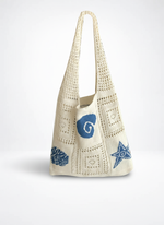 Load image into Gallery viewer, Knit Beach Bag Women Octopus Starfish N6C052