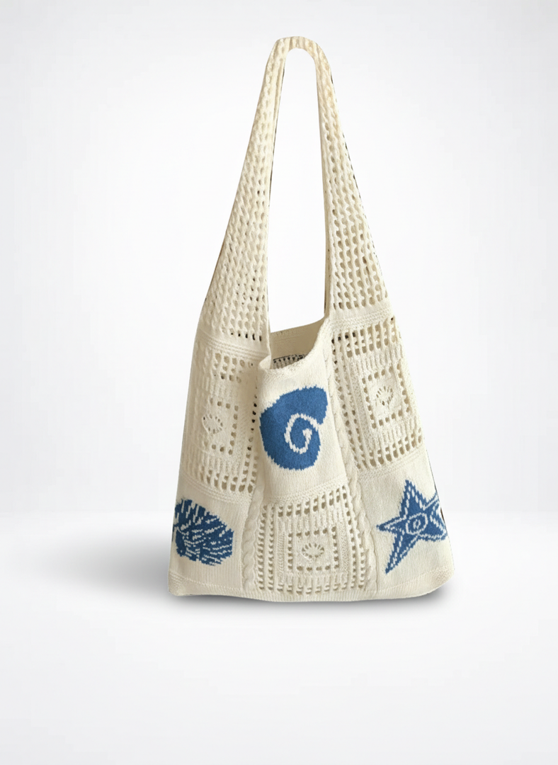 Knit Beach Bag Women Octopus Starfish N6C052