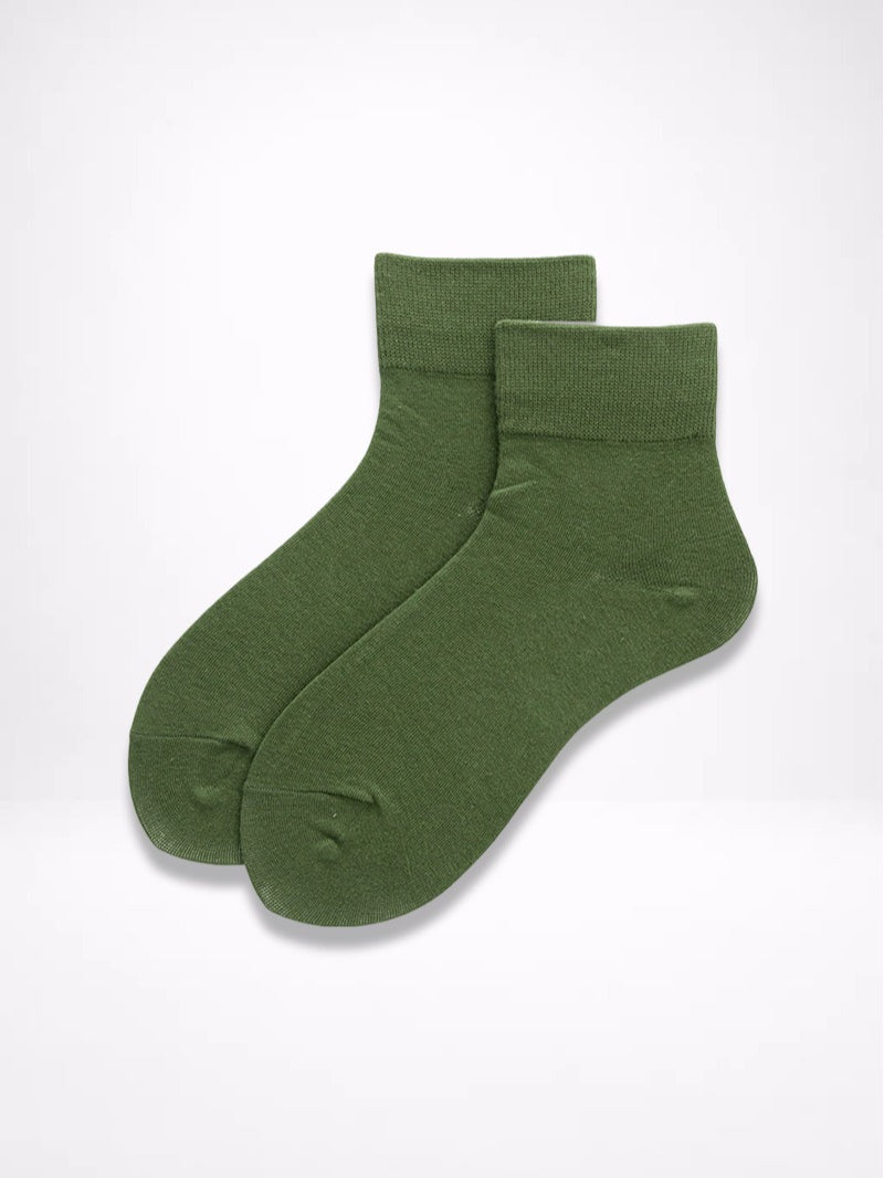 Solid Color Cotton Short Socks Women N6C168