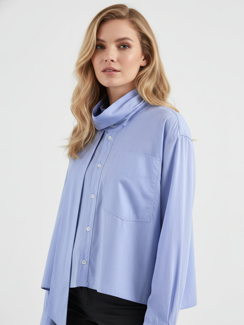 Bow Tie Scarf Collar Blouse Women N6C096