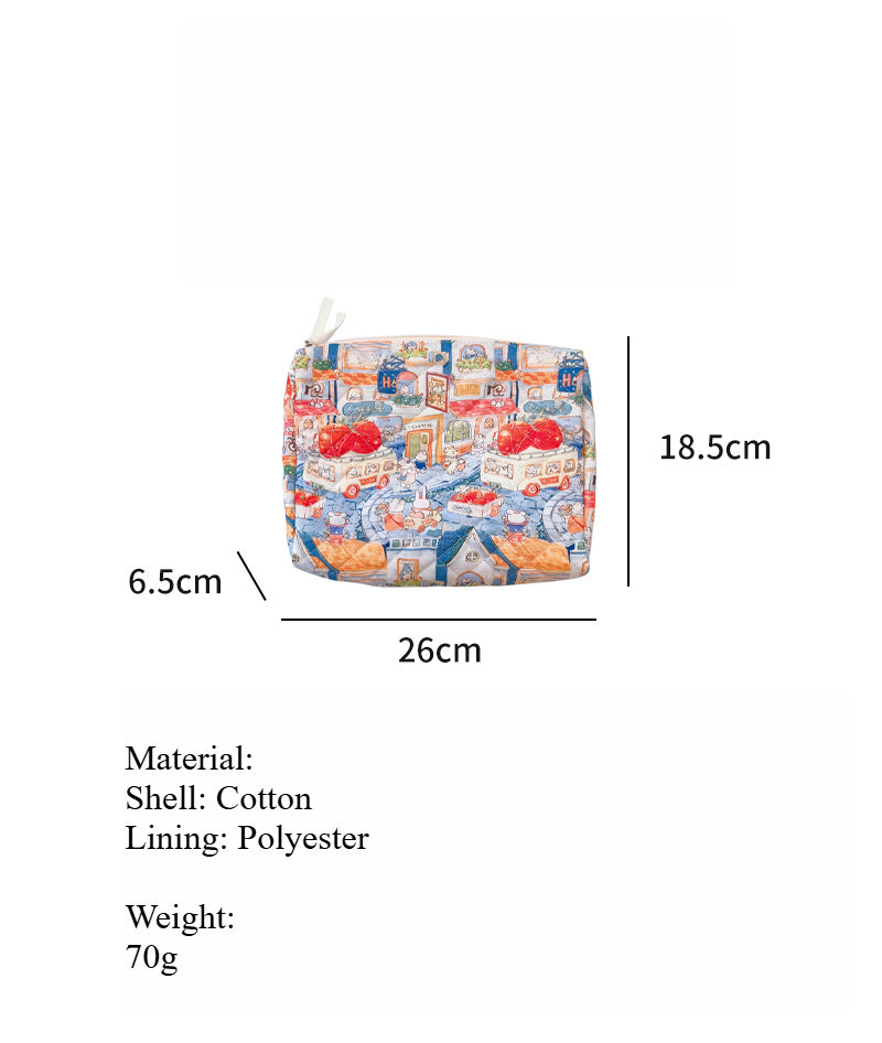Floral Print Cotton Organizer Polyester Lining S5P326