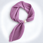 Load image into Gallery viewer, Womens Ivory Crinkled Pearl Magnetic Clasp Scarf N6K268