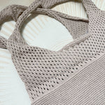 Load image into Gallery viewer, Women's Woven Cutout Knit Bucket Tote Bag N6J171