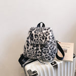 Load image into Gallery viewer, Women's Plush Leopard Print Backpack N6J184