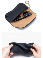 Load image into Gallery viewer, Genuine Leather Portable Sunglasses Case Women N6C314