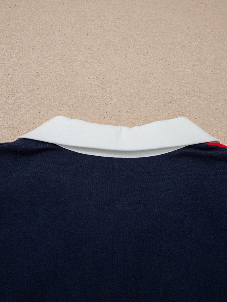 Zip-Front Color Block Dress Women N6C331