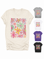 Load image into Gallery viewer, Loose Fit Floral Short Sleeve T-Shirt Women N6E137