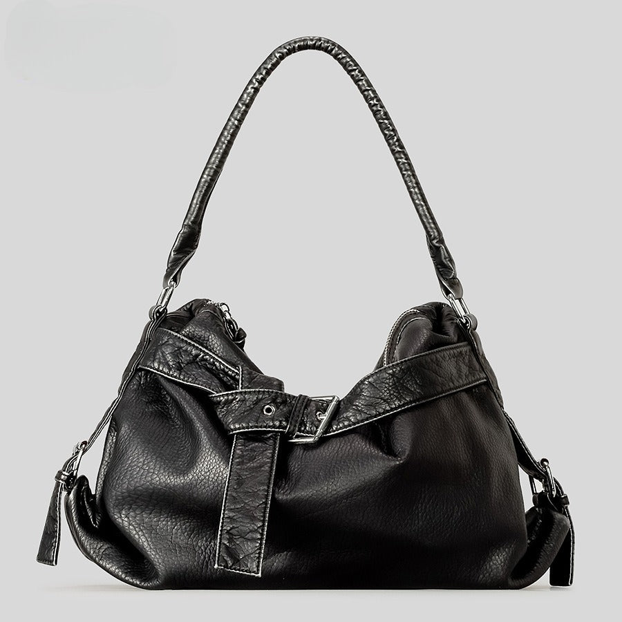 Women's PU Vintage Oversized Tote Shoulder Bag N6J118
