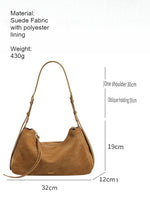 Load image into Gallery viewer, Camel Suede Hobo Tote Bag Women N6C044