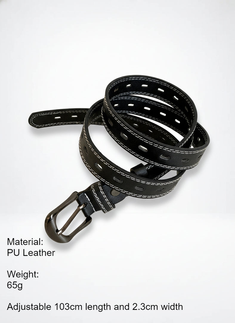 Retro Brown Belt  Fashion PU Leather Buckle Strap N6C074