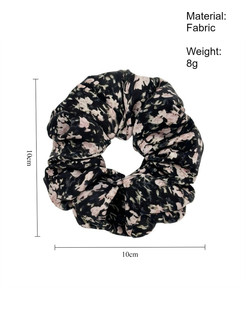 Floral Print Elastic Hair Scrunchie Women N6D001