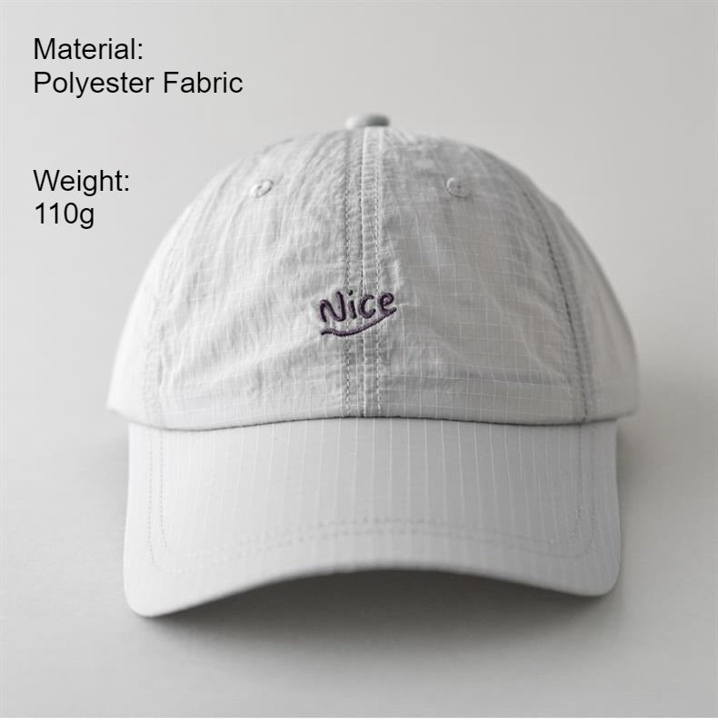 Embroidered Letter Check Quick-Dry Baseball Cap N6C082