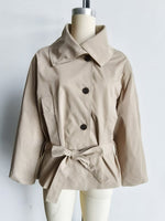 Load image into Gallery viewer, Single-Breasted Notch Lapel Belted Trench Coat N6G168