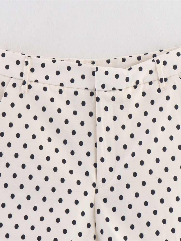 Dot Seersucker Blazer and Shorts Set Women N6C269