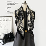 Load image into Gallery viewer, Simulated Silk Herringbone Triangle Scarf Women N6G232