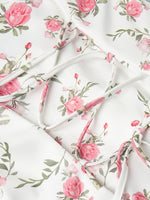 Load image into Gallery viewer, French V-neck Puff Sleeve Print Dress Women N6D072