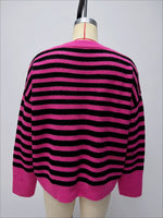 Load image into Gallery viewer, Casual Color Block Stripe Knit Pullover Women N6G187