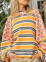 Load image into Gallery viewer, Block Print Sweatshirt Long Mid Weight Options N5Z797
