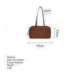 Load image into Gallery viewer, Matte Pebbled Grain Bowling Bag PU Mocha Brown   S5P277